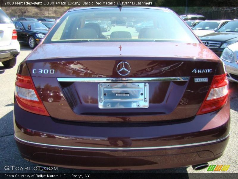Barolo Red Metallic / Savanna/Cashmere 2008 Mercedes-Benz C 300 4Matic Luxury