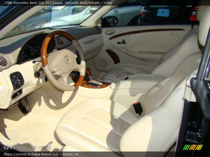 Obsidian Black Metallic / Stone 2008 Mercedes-Benz CLK 350 Coupe