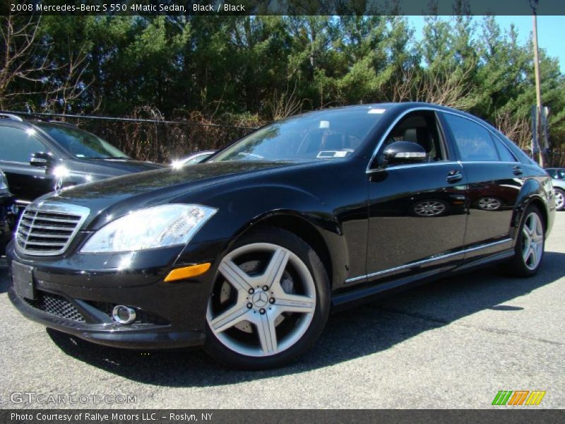 Black / Black 2008 Mercedes-Benz S 550 4Matic Sedan