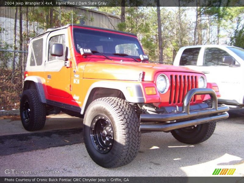 Flame Red / Dark Slate Gray 2004 Jeep Wrangler X 4x4