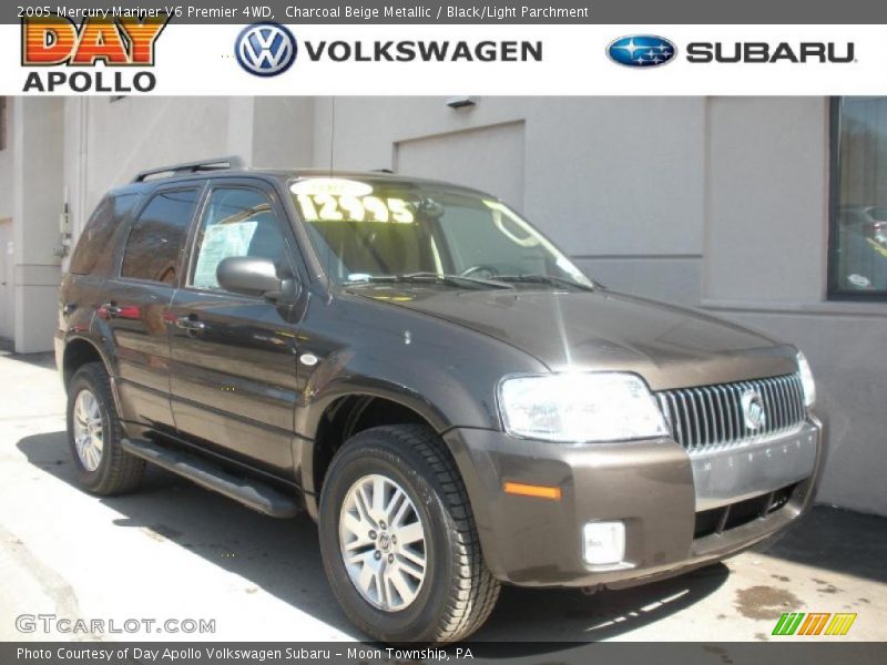 Charcoal Beige Metallic / Black/Light Parchment 2005 Mercury Mariner V6 Premier 4WD