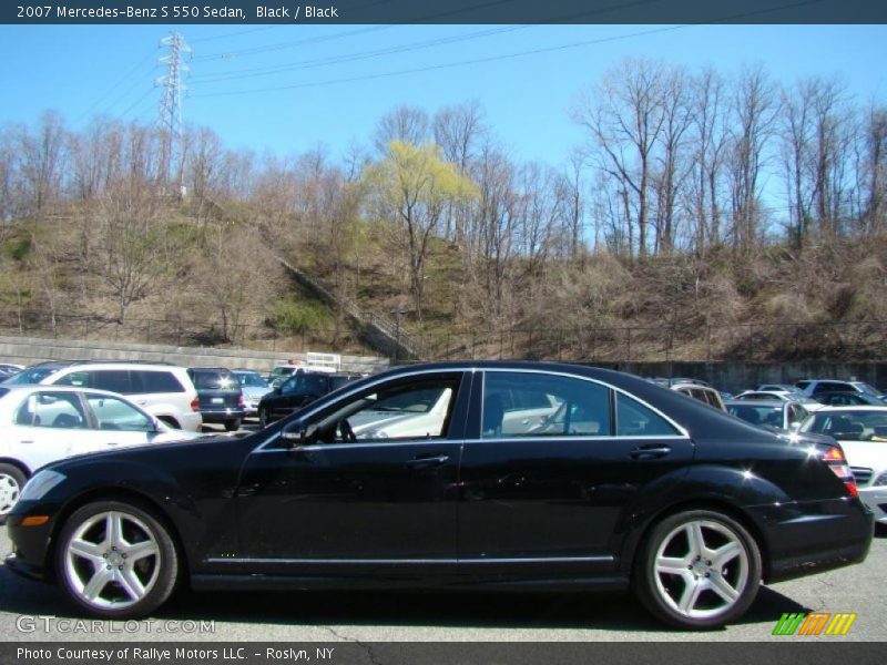 Black / Black 2007 Mercedes-Benz S 550 Sedan