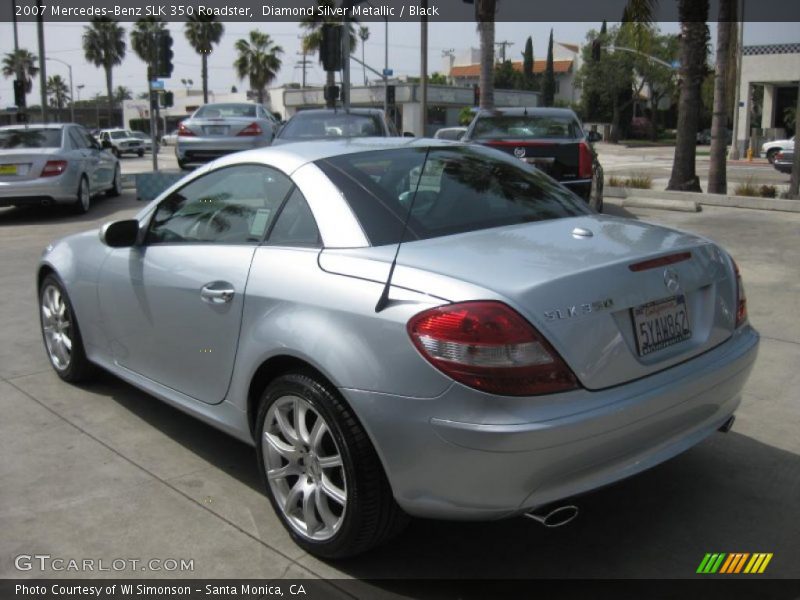 Diamond Silver Metallic / Black 2007 Mercedes-Benz SLK 350 Roadster