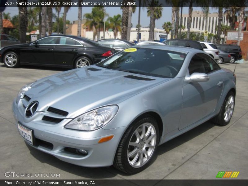 Diamond Silver Metallic / Black 2007 Mercedes-Benz SLK 350 Roadster