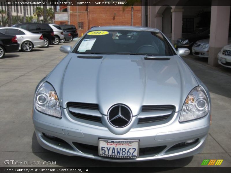 Diamond Silver Metallic / Black 2007 Mercedes-Benz SLK 350 Roadster