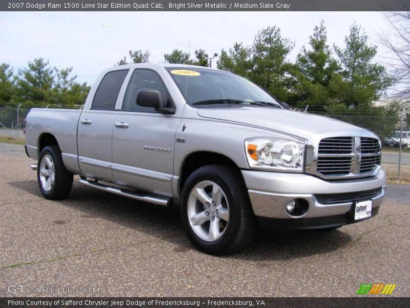 Bright Silver Metallic / Medium Slate Gray 2007 Dodge Ram 1500 Lone Star Edition Quad Cab