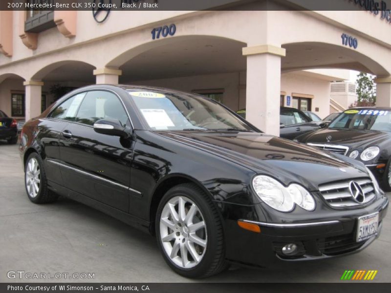 Black / Black 2007 Mercedes-Benz CLK 350 Coupe