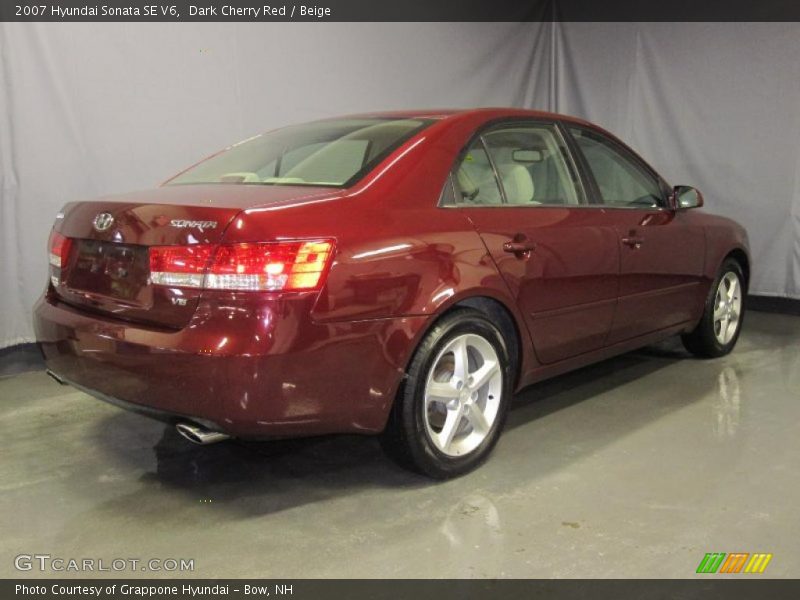 Dark Cherry Red / Beige 2007 Hyundai Sonata SE V6