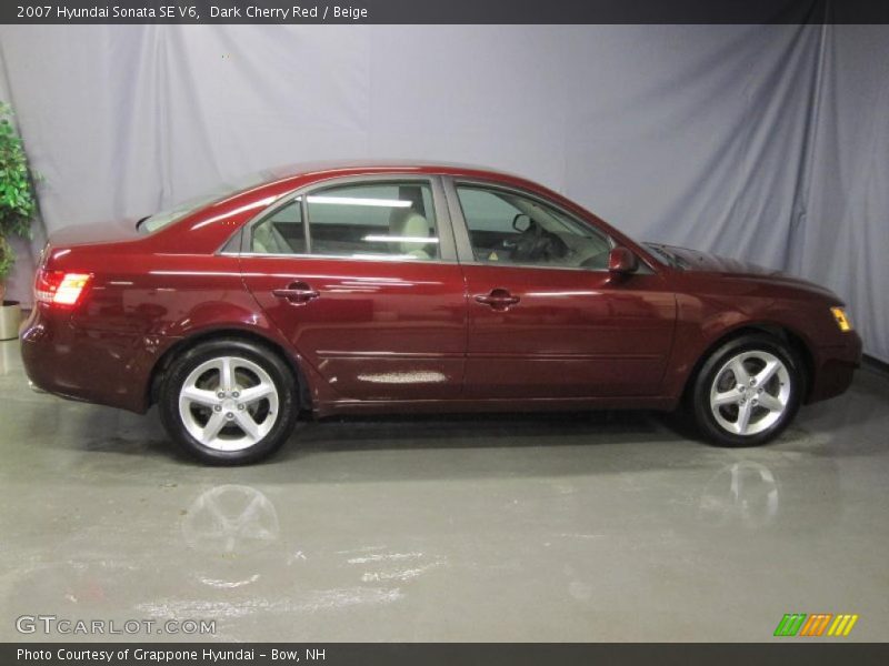 Dark Cherry Red / Beige 2007 Hyundai Sonata SE V6