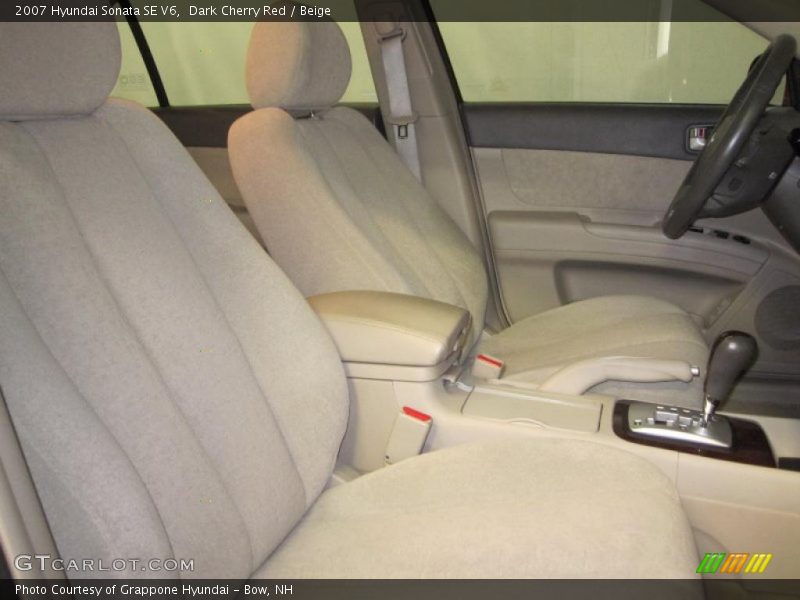 Dark Cherry Red / Beige 2007 Hyundai Sonata SE V6