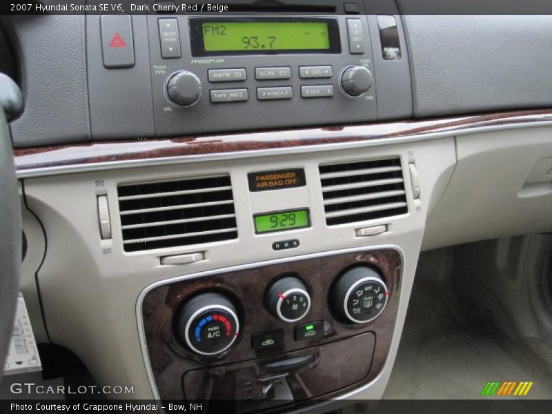 Dark Cherry Red / Beige 2007 Hyundai Sonata SE V6