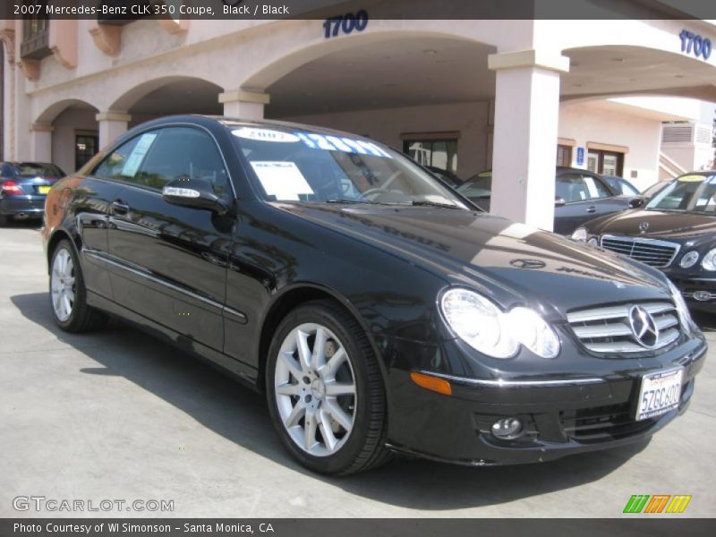 Black / Black 2007 Mercedes-Benz CLK 350 Coupe