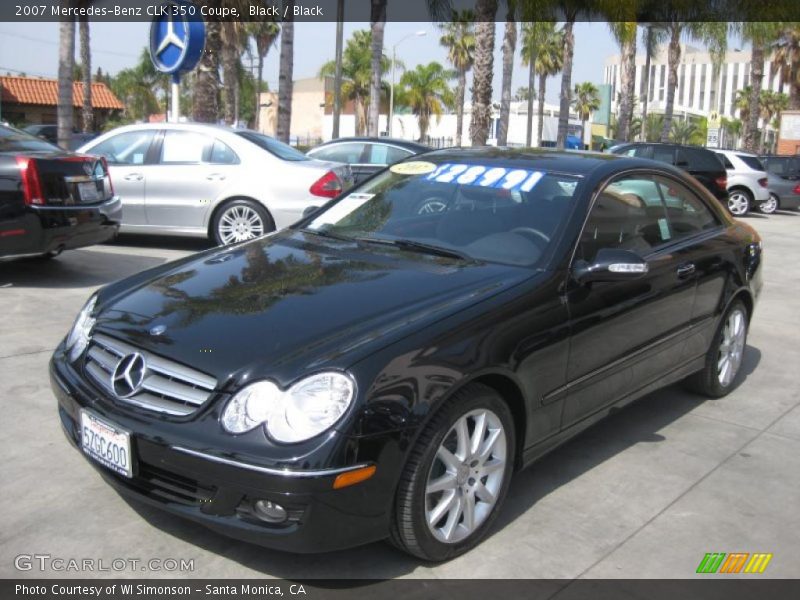 Black / Black 2007 Mercedes-Benz CLK 350 Coupe