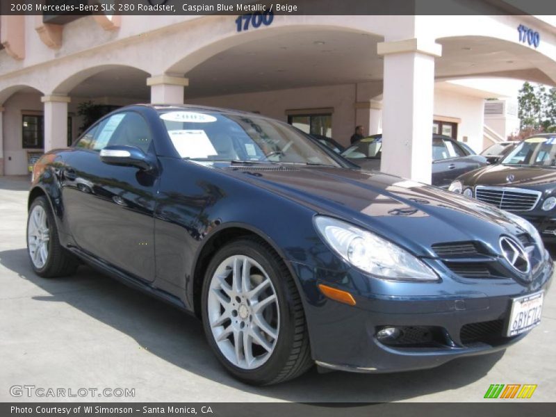 Caspian Blue Metallic / Beige 2008 Mercedes-Benz SLK 280 Roadster