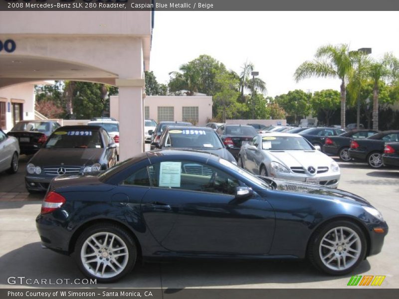 Caspian Blue Metallic / Beige 2008 Mercedes-Benz SLK 280 Roadster
