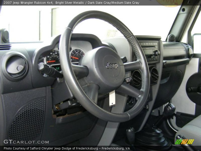 Bright Silver Metallic / Dark Slate Gray/Medium Slate Gray 2007 Jeep Wrangler Rubicon 4x4