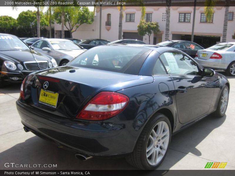 Caspian Blue Metallic / Beige 2008 Mercedes-Benz SLK 280 Roadster