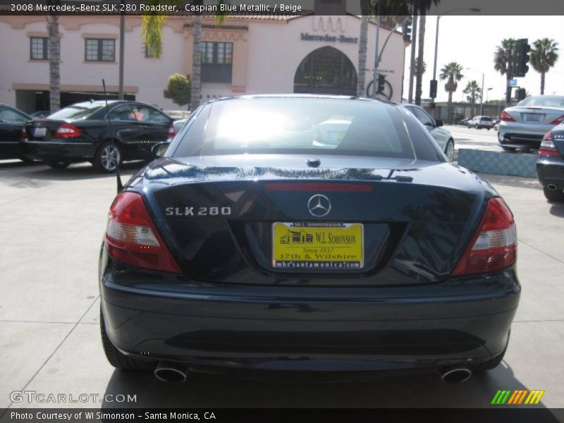 Caspian Blue Metallic / Beige 2008 Mercedes-Benz SLK 280 Roadster