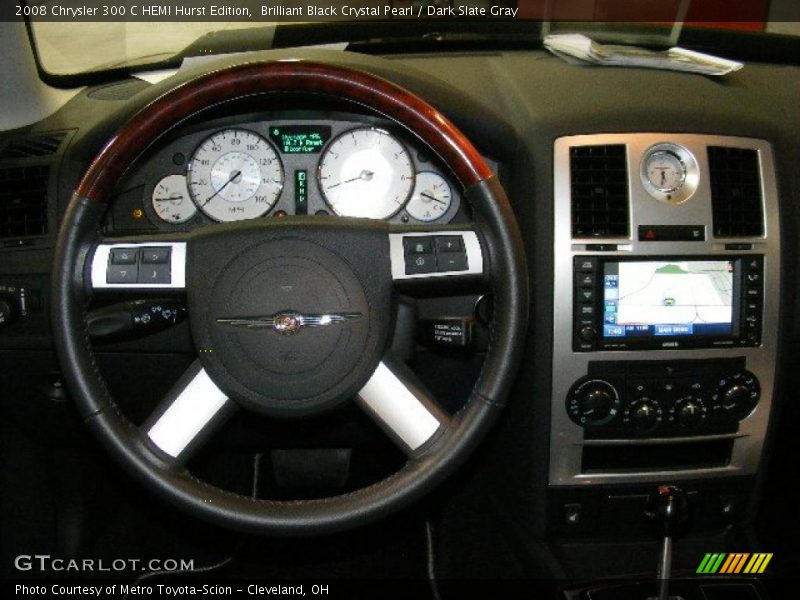 Brilliant Black Crystal Pearl / Dark Slate Gray 2008 Chrysler 300 C HEMI Hurst Edition