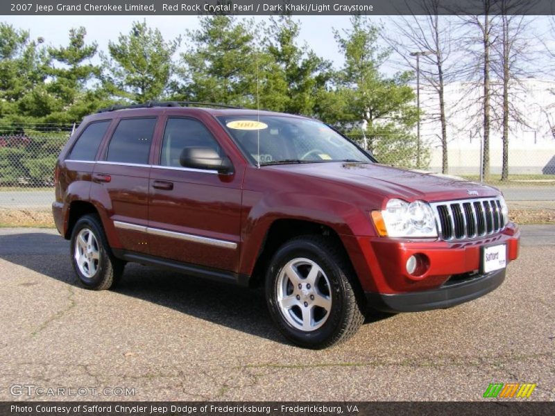 Red Rock Crystal Pearl / Dark Khaki/Light Graystone 2007 Jeep Grand Cherokee Limited