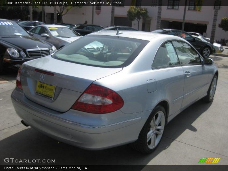 Diamond Silver Metallic / Stone 2008 Mercedes-Benz CLK 350 Coupe