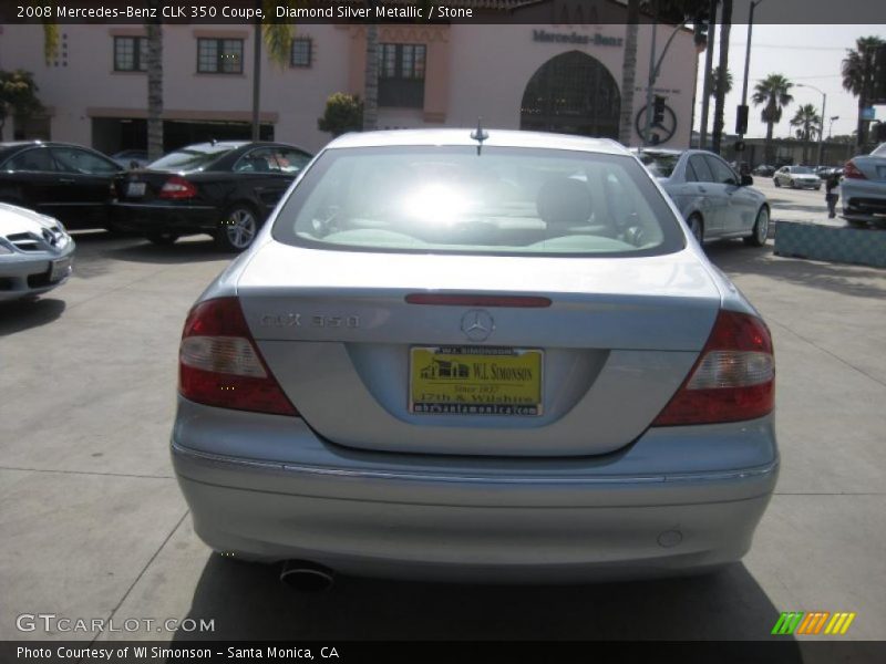 Diamond Silver Metallic / Stone 2008 Mercedes-Benz CLK 350 Coupe