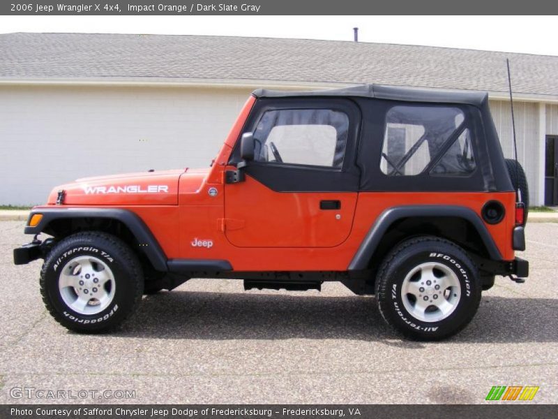 Impact Orange / Dark Slate Gray 2006 Jeep Wrangler X 4x4