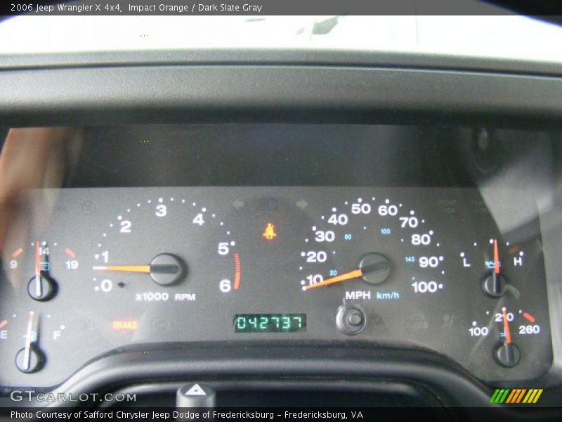 Impact Orange / Dark Slate Gray 2006 Jeep Wrangler X 4x4