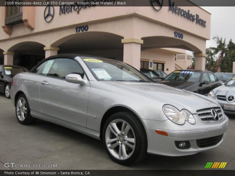 Iridium Silver Metallic / Black 2008 Mercedes-Benz CLK 350 Cabriolet