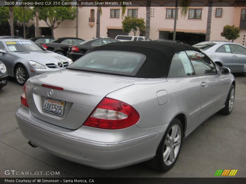 Iridium Silver Metallic / Black 2008 Mercedes-Benz CLK 350 Cabriolet