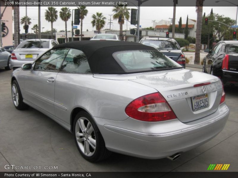 Iridium Silver Metallic / Black 2008 Mercedes-Benz CLK 350 Cabriolet