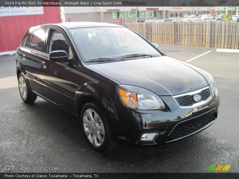 Midnight Black / Gray Sport Cloth 2010 Kia Rio Rio5 SX Hatchback