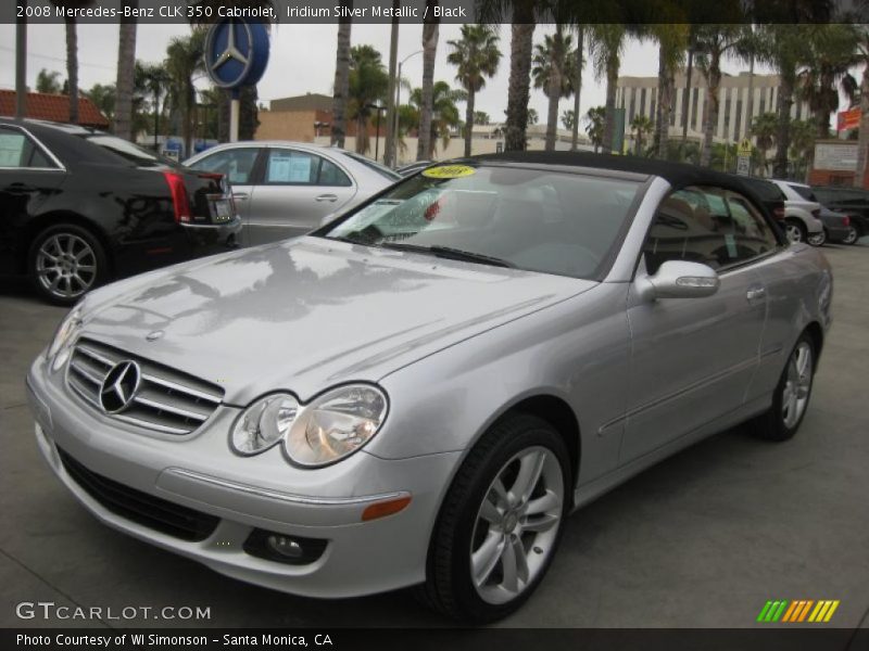 Iridium Silver Metallic / Black 2008 Mercedes-Benz CLK 350 Cabriolet