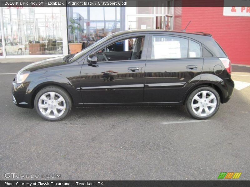 Midnight Black / Gray Sport Cloth 2010 Kia Rio Rio5 SX Hatchback