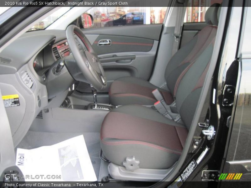 Midnight Black / Gray Sport Cloth 2010 Kia Rio Rio5 SX Hatchback