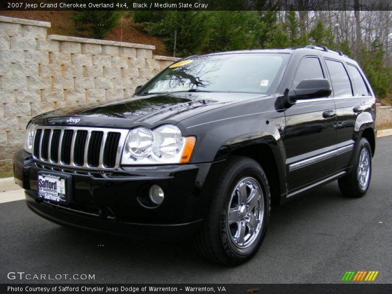Black / Medium Slate Gray 2007 Jeep Grand Cherokee Overland 4x4