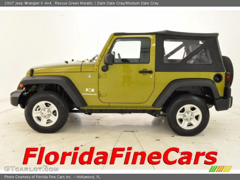 Rescue Green Metallic / Dark Slate Gray/Medium Slate Gray 2007 Jeep Wrangler X 4x4