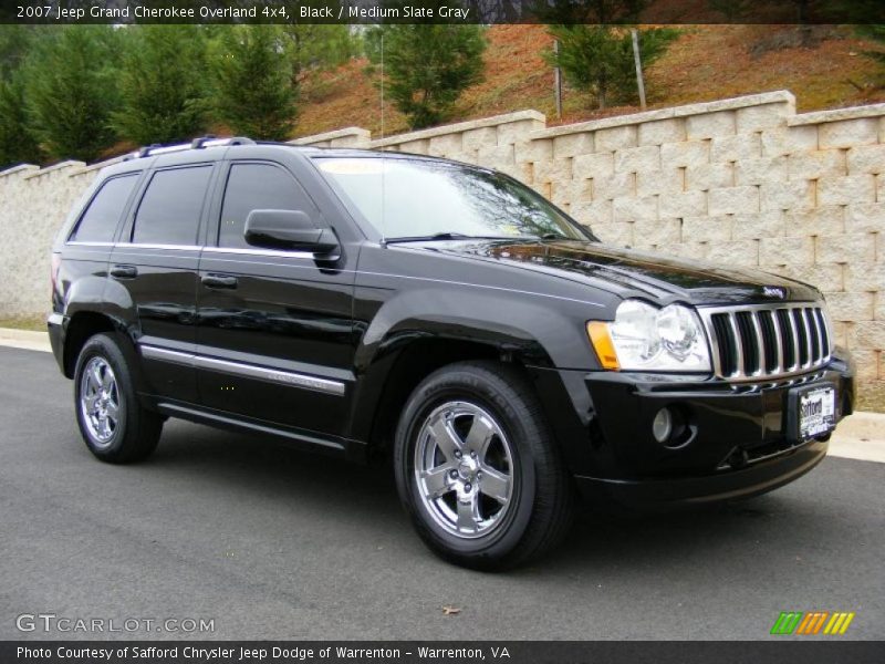 Black / Medium Slate Gray 2007 Jeep Grand Cherokee Overland 4x4