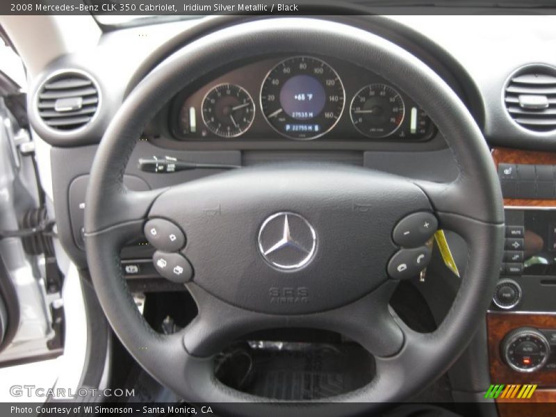 Iridium Silver Metallic / Black 2008 Mercedes-Benz CLK 350 Cabriolet