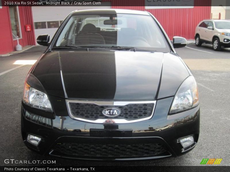 Midnight Black / Gray Sport Cloth 2010 Kia Rio SX Sedan