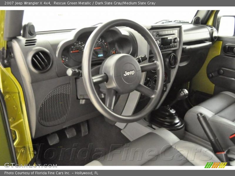 Rescue Green Metallic / Dark Slate Gray/Medium Slate Gray 2007 Jeep Wrangler X 4x4