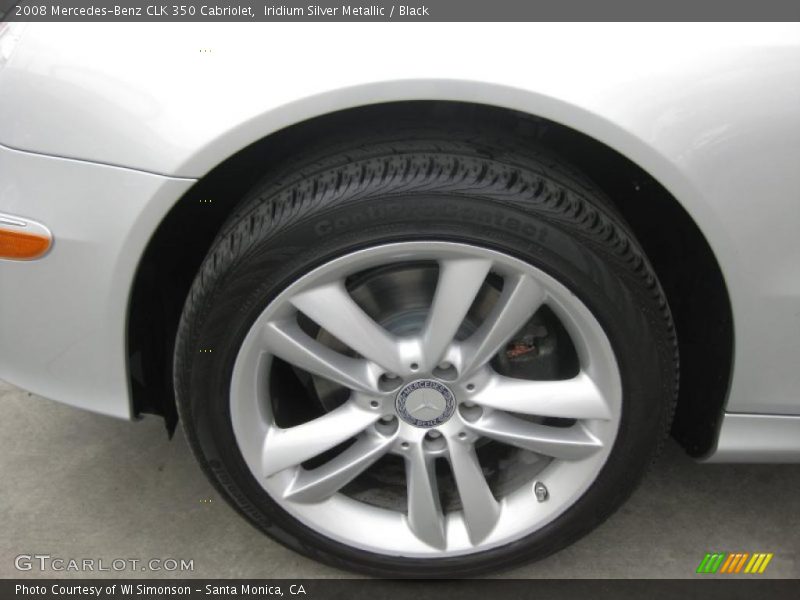Iridium Silver Metallic / Black 2008 Mercedes-Benz CLK 350 Cabriolet