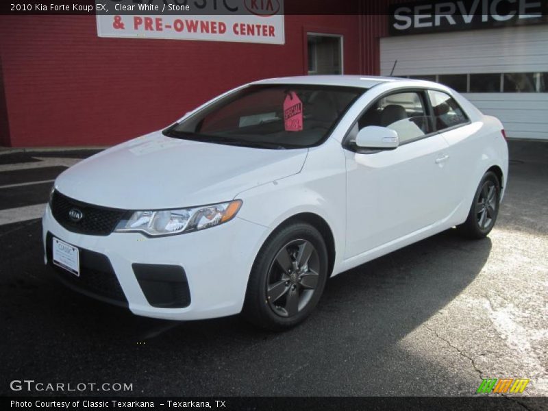 Clear White / Stone 2010 Kia Forte Koup EX