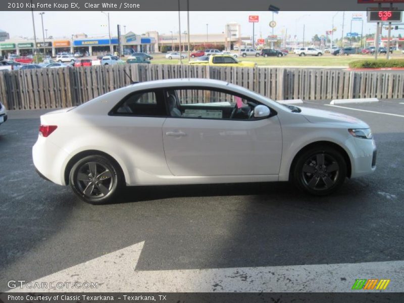 Clear White / Stone 2010 Kia Forte Koup EX