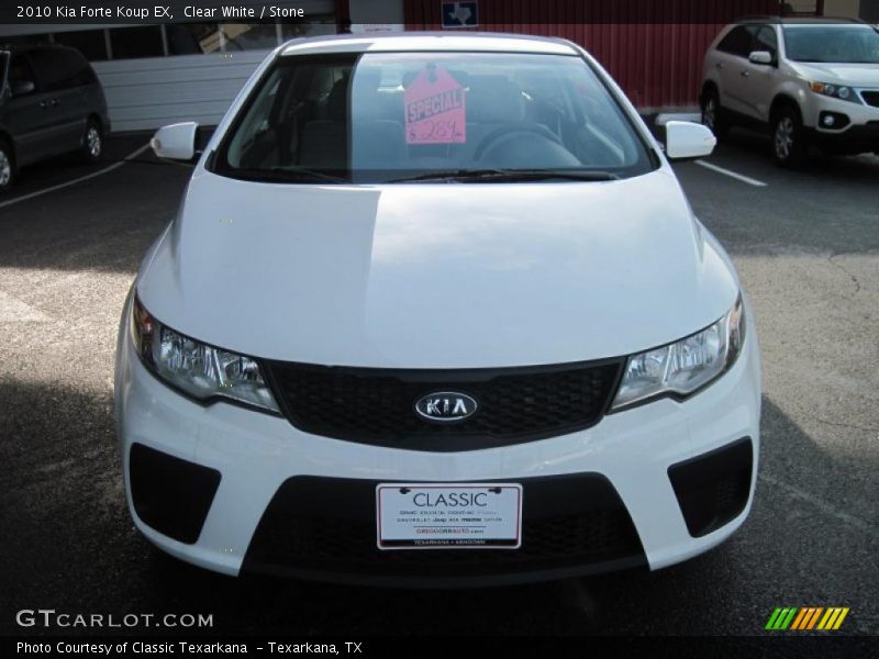 Clear White / Stone 2010 Kia Forte Koup EX