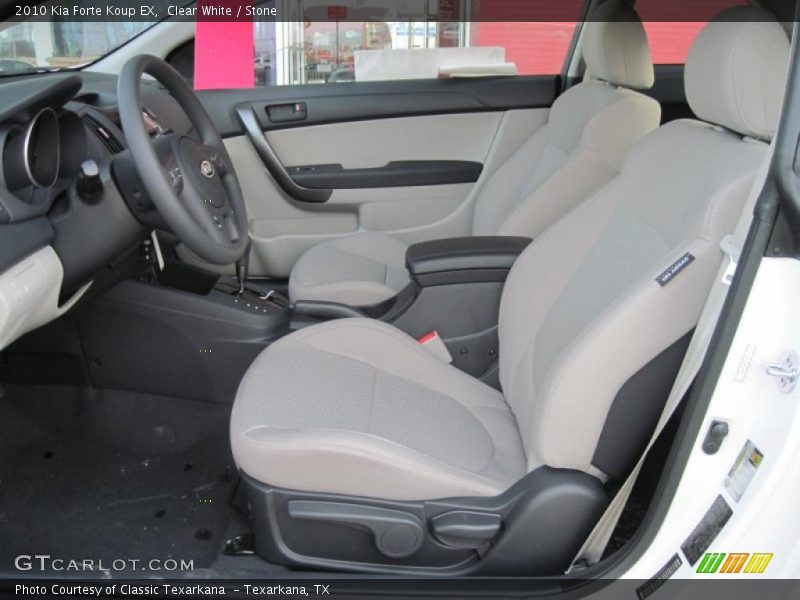 Clear White / Stone 2010 Kia Forte Koup EX