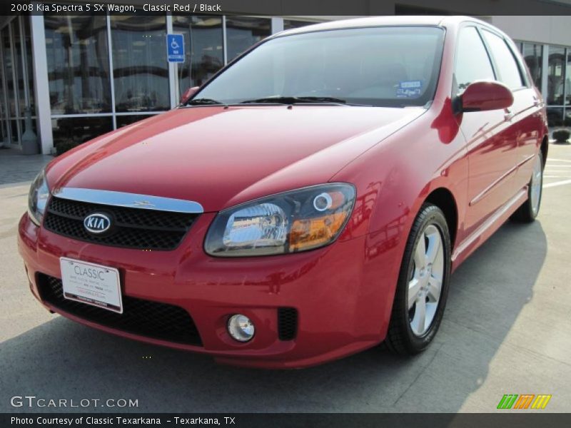 Classic Red / Black 2008 Kia Spectra 5 SX Wagon
