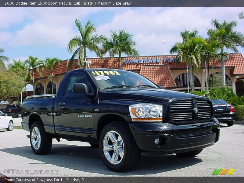 Black / Medium Slate Gray 2006 Dodge Ram 1500 Sport Regular Cab