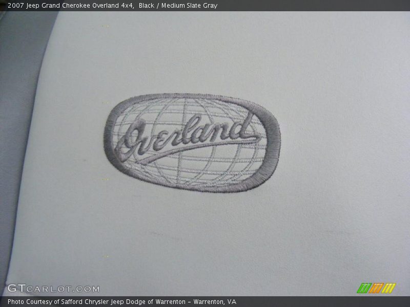 Black / Medium Slate Gray 2007 Jeep Grand Cherokee Overland 4x4