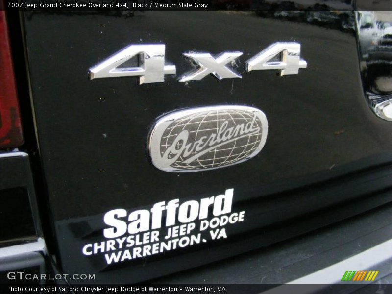 Black / Medium Slate Gray 2007 Jeep Grand Cherokee Overland 4x4
